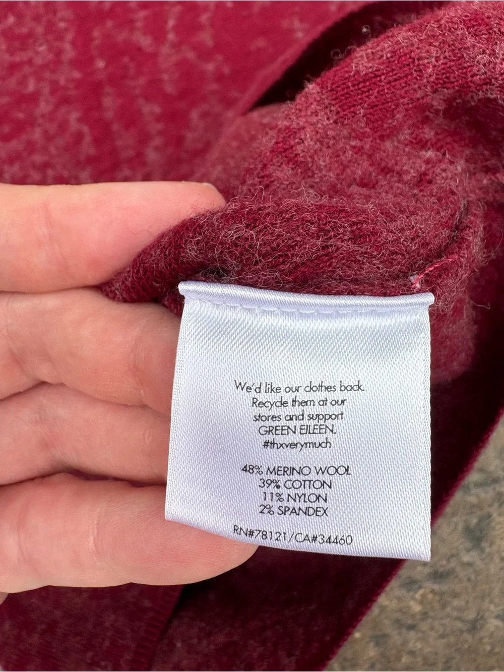 Eileen Fisher Mini Skirt in Rich Wine Red